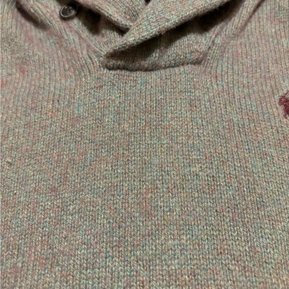 Ralph Lauren shawl collar sweater green boys 10 12 - Picture 4 of 5
